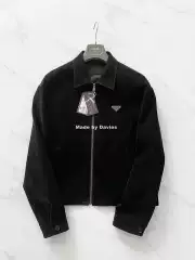 Dvsclk·Hh Version Prd Black Frank Ocean Velvet Denim Jacket with Silk Velvet Exterior