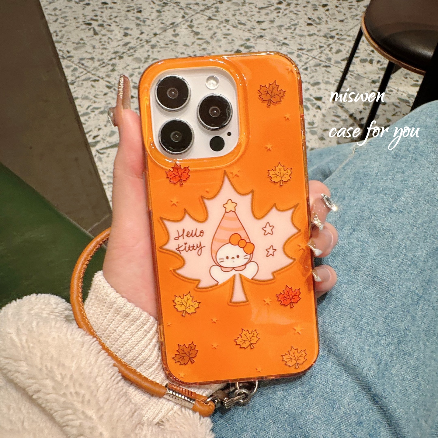星星枫叶帽子KT猫适用苹果iPhone17promax手机壳镂空15pro韩系16pro软萌14promax创意13女款可爱系列17潮流感