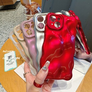 简约纯色气泡适用iphone17promax手机壳苹果15plus高级陨石12女款 16p硅胶软壳14p全包防摔13promax日韩11 个性