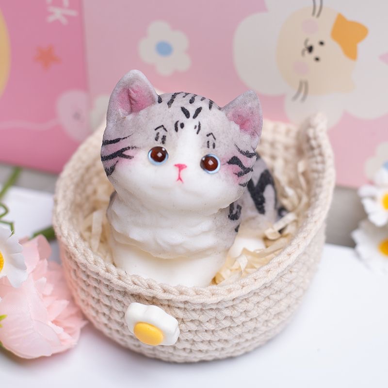 【原创正版】手绘食品级硅胶捏捏乐解压超治愈软乎乎可爱猫咪玩具