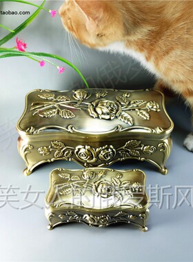 俄罗斯首饰盒长方形玫瑰花大号