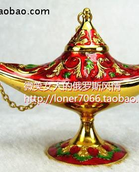 摆件小号红色阿拉丁神灯特价