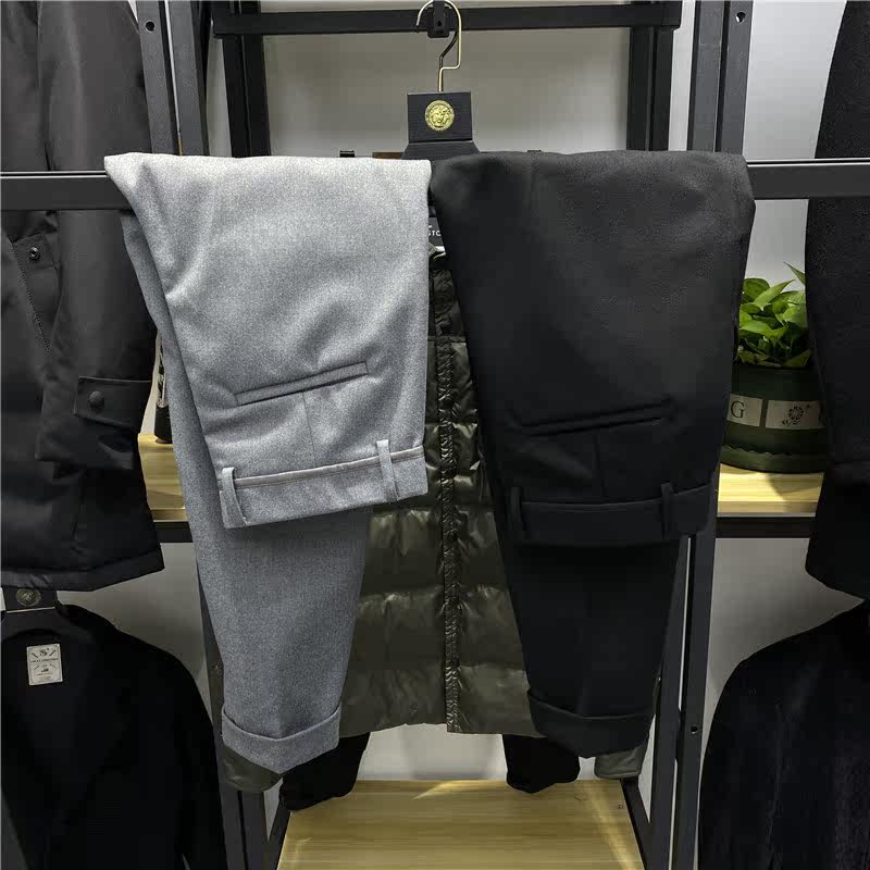 svip~设计师系列！翻边毛呢九分西裤男士宽松直筒裤百搭休闲裤潮在类目 男装, 休闲裤中 - 来自Buy2taobao.com提供专业的淘宝代购服务