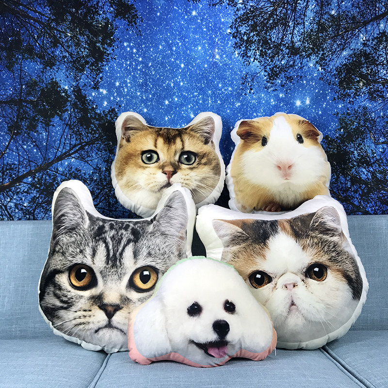 定制抱枕diy猫咪宠物照片自制猫头定做枕头动物猫异形3d敦敦靠垫|msdalam kategori rumah Fabrik, bantal/bantal - dari Buy2taobao.com untuk memberikan perkhidmatan ejen Taobao profesional membeli