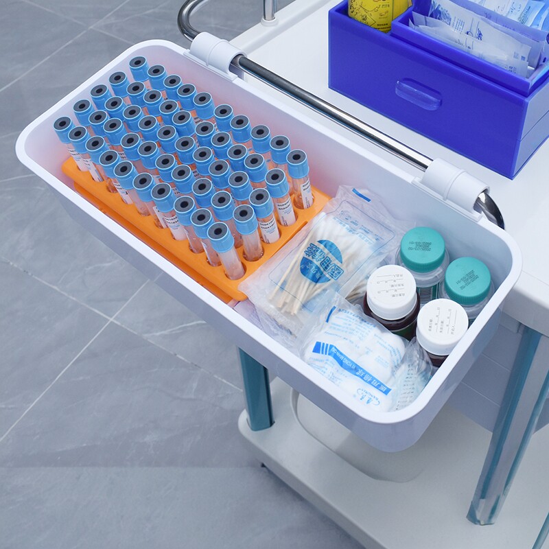 医用治疗车物品推车挂篮运输血标本存放盒试管架医院6s管理收纳盒