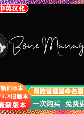 Blender插件 Bone Manager 5.0 骨骼管理器命名图层切换属性编辑