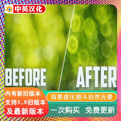 blender插件中文 Pro Lens 4.3 专业镜头背景虚化宽银幕相机光晕