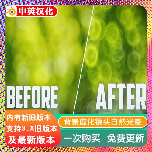 blender插件中文 Pro Lens 4.3 专业镜头背景虚化宽银幕相机光晕