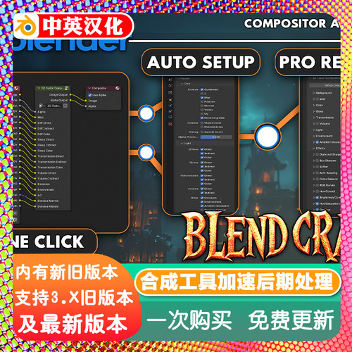 Blender插件 Craft Compositor 一键合成工具释放后期处理潜能