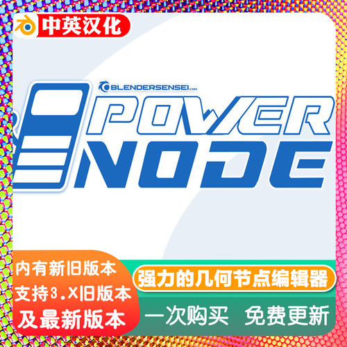 Blender插件 Power Node 轻松地使用材质几何节点节点编辑器