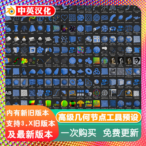 Blender资产库 Higgsas Toolset 1.3 250 个高级几何节点工具预设