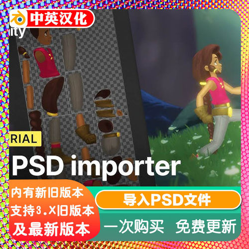 iUnity插件 PSD Importer 导入PS图层分层文件到 Unity 软件教程