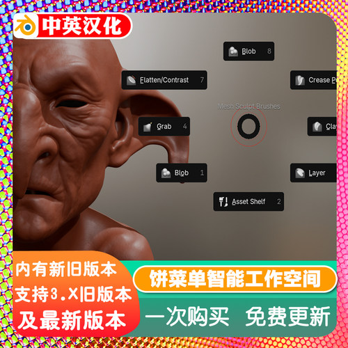 Blender插件 Better Pie Menus 0.5.4 更好的饼菜单智能工作空间
