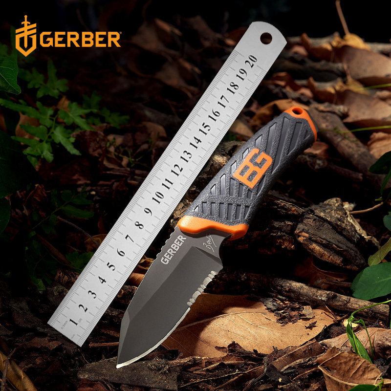 正品GERBER戈博户外求生小直刀贝尔刀野外露营生存刀具防身登山刀