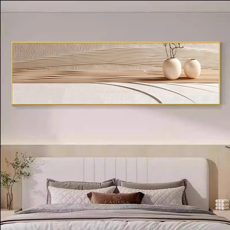 沙发背景墙装饰画客厅高档大气奶油风抽象静物肌理感床头卧室挂画,家居饰品,现代装饰画,淘宝优惠券,粉丝福利购,淘宝优惠卷