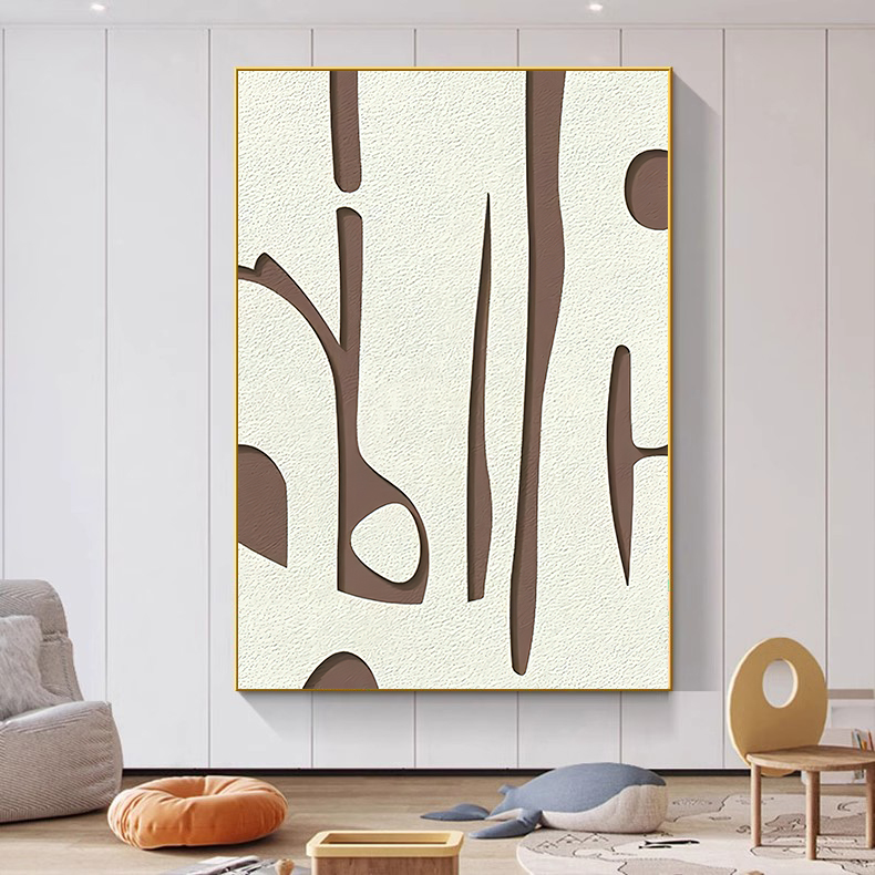 装饰画高级感抽象侘寂风玄关挂画