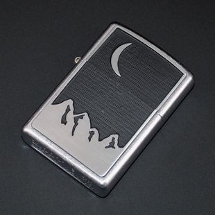 收藏 原装 绝版 Zippo打火机 2000年万宝路月亮山贴章机 正品