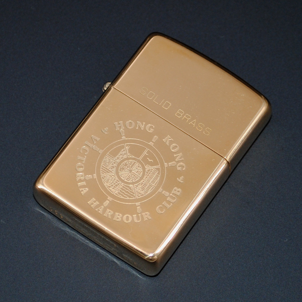 原装正品Zippo打火机-绝版收藏-1990年纯铜纪念底中国香港题材