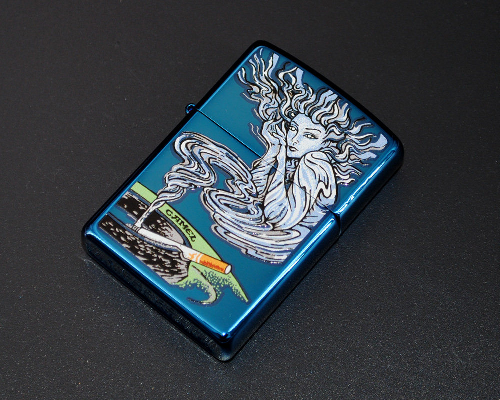原装正品zippo芝宝打火机-绝版收藏-2014年骆驼女妖蓝冰妖女