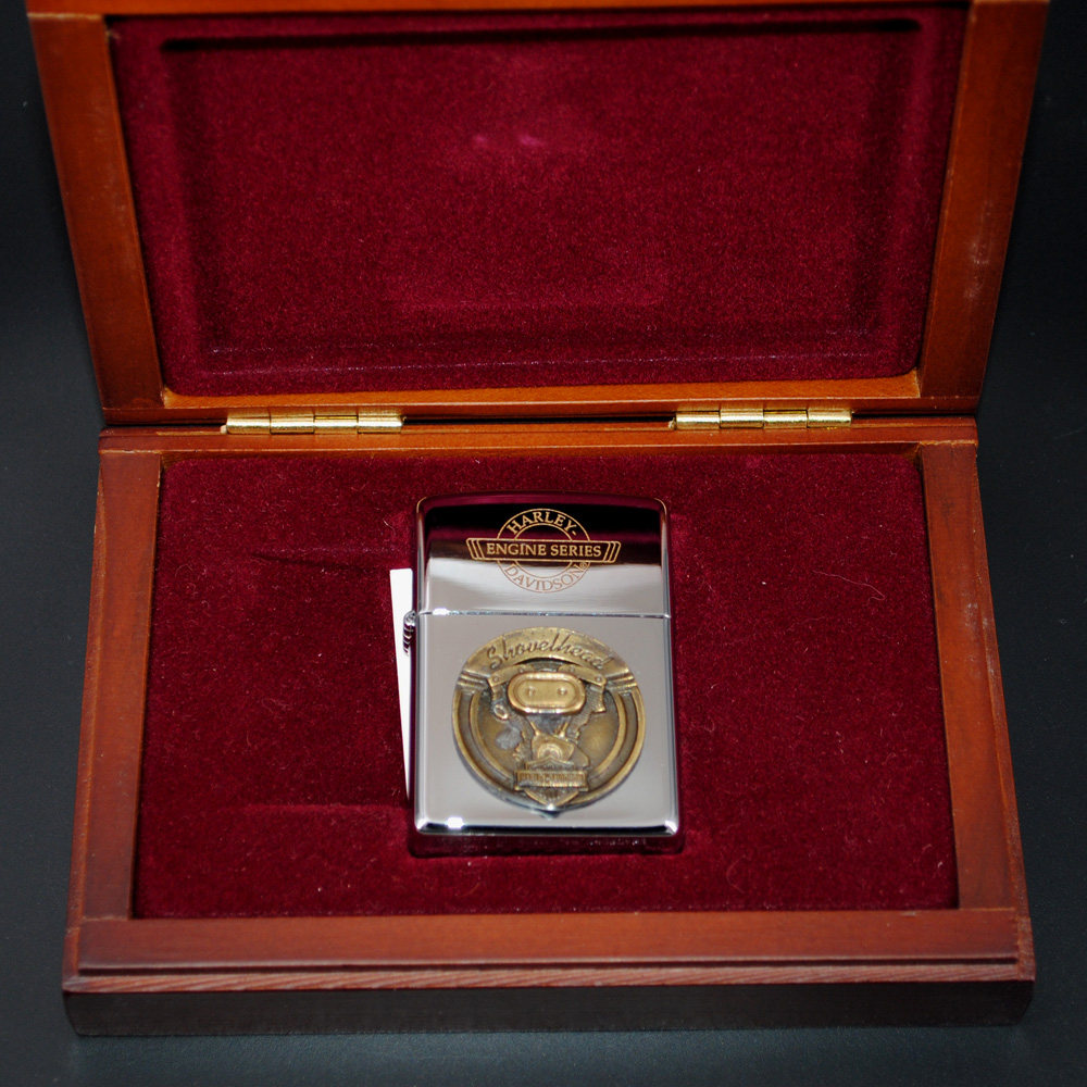 原装正品Zippo打火机-精品收藏-1994年哈雷引擎发动机纪念五件套