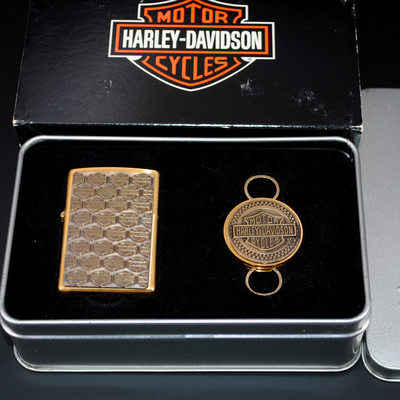 Zippo收藏1999年哈雷套装打火机