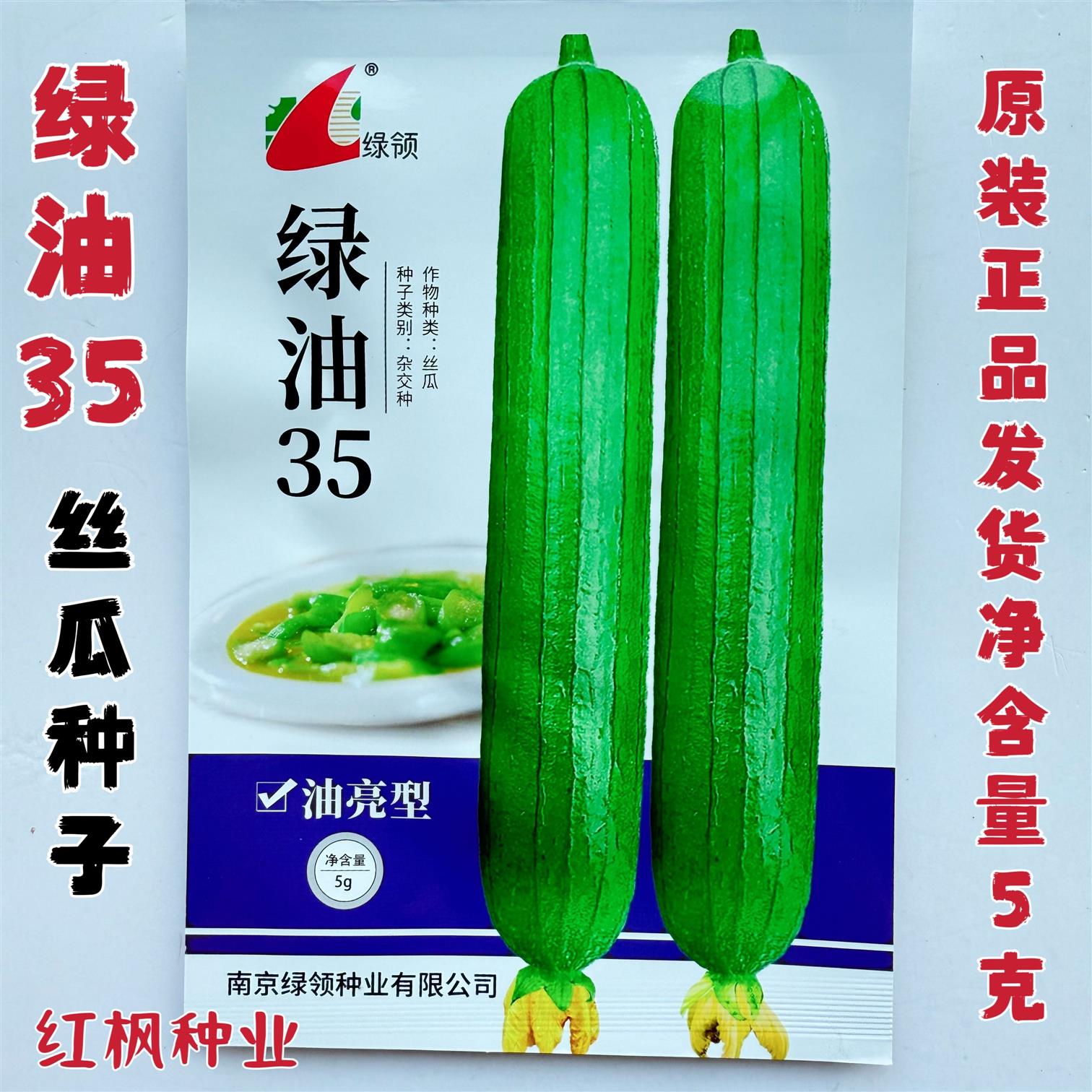 绿领绿油35丝瓜种子高产长棒油亮型杂交丝瓜种子农家四季蔬菜种子