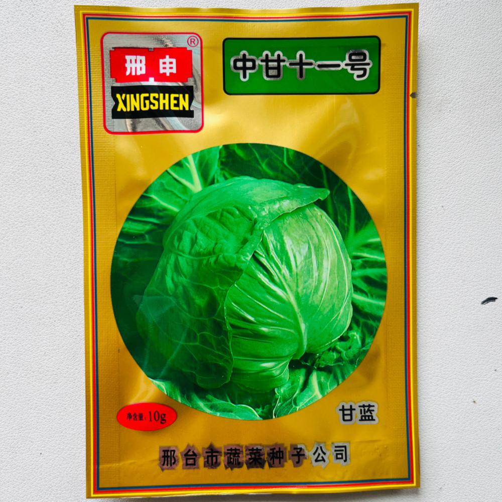 中甘十一号甘蓝种子农家菜园蔬菜种孑圆球包心菜结球甘蓝种孑早熟