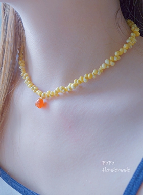 超可爱｜海风捎信系列/独家原创转运天然贝壳爱心项链小众清新