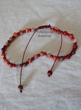 显肤色原创设计叠戴手链气质简约