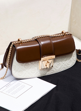 CKEZ正品小众轻奢撞色手提包包女2026新款小方包高级感单肩斜挎包