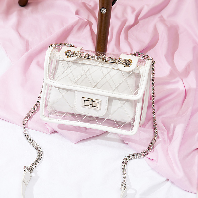 Original transparent Bag Jelly bag 2019 new pattern Master bag chain Square bag summer Female bag Messenger Small bagin the Leather/Lady bags/Men's bag, Ms. bags  category - from Buy2taobao.com to provide professional Taobao agent buy service
