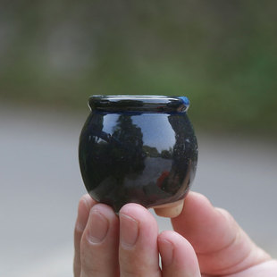 粗陶小花盆多肉拇指 水草鱼缸摆件可泡水 迷你控型微景观复古花器