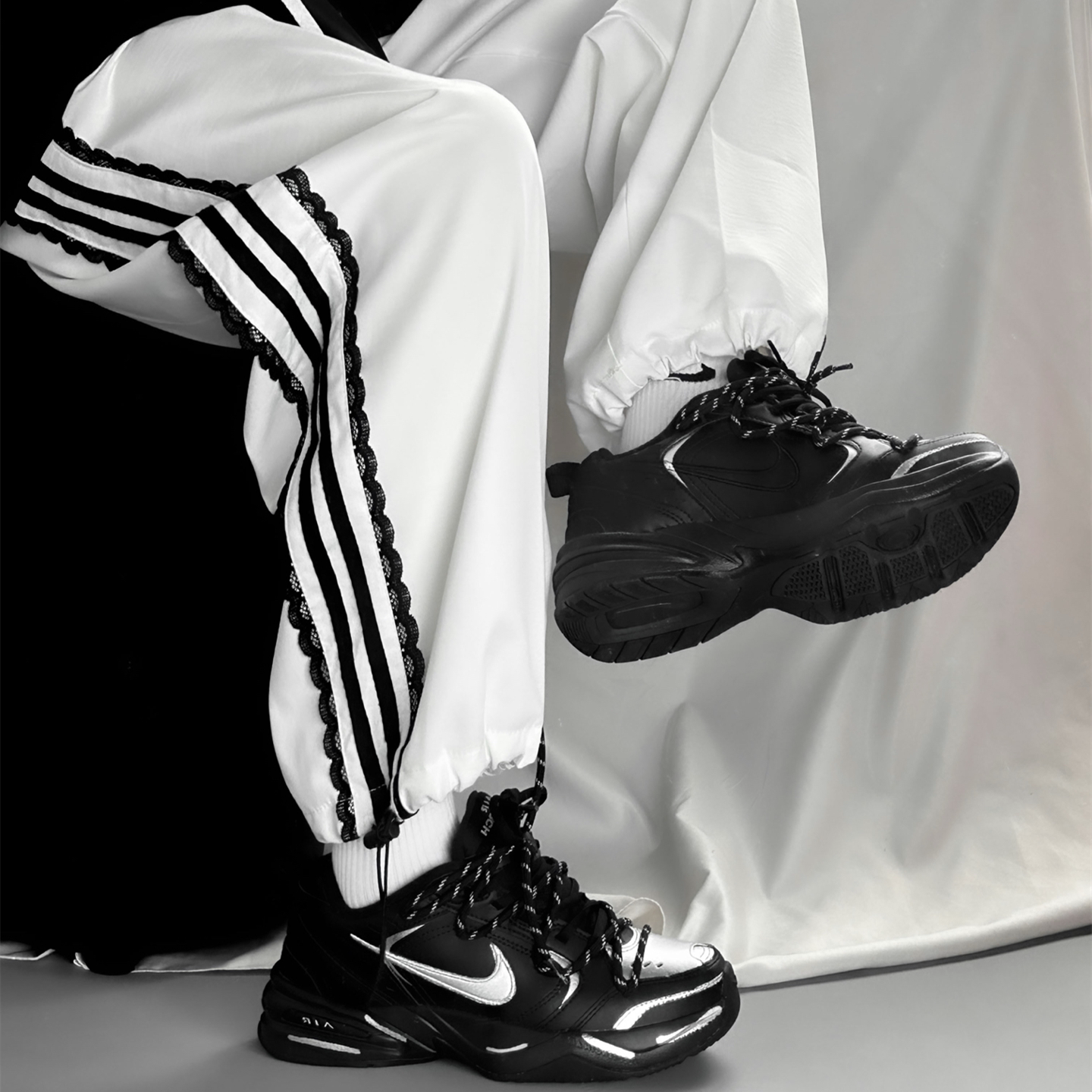 球鞋定制 Nike/耐克 Monarch 4 月光骑士Y2K复古百搭男女老爹鞋