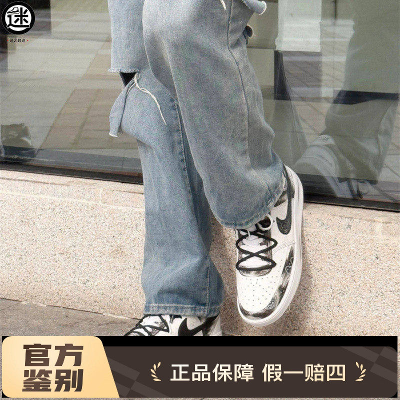 球鞋定制 Nike/耐克 Court Vision 哥特黑暗幽影骑士男子低帮板鞋