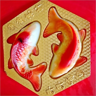 双鲤鱼椰汁年糕蒸模具包装红糖糕燕菜果冻马蹄糕大鱼耐高低温磨具