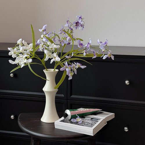 新中式高颜值竹节陶瓷花器摆件