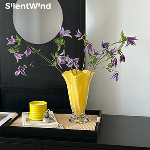 SilentWind寂风高颜值法式玻璃风灯花瓶家居桌面插鲜花水培绿植