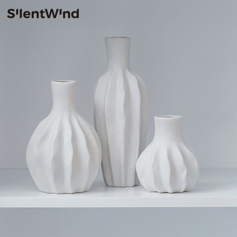 ins侘寂风素胚陶瓷花瓶组合摆件素色小号客厅书房电视柜装饰花器,家居饰品,花瓶,淘宝优惠券,粉丝福利购,淘宝优惠卷