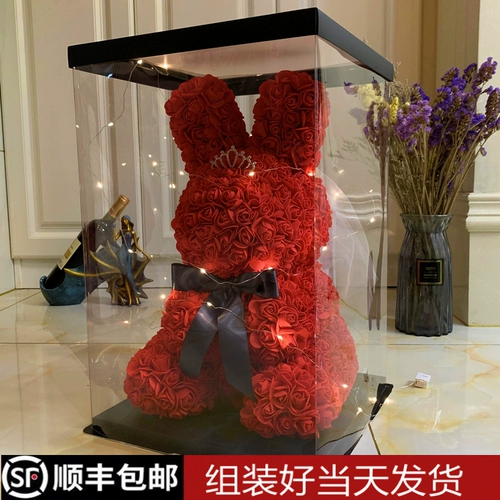 Вечная жизнь цветочный кролик rose подарок подарка на день рождения брак рождественский подарок подарок подарки для матери и девушки жену и девушки