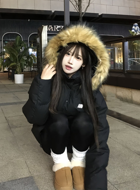 美式复古黑色高级感pu皮棉服女2025冬季新款宽松棉衣情侣加厚外套