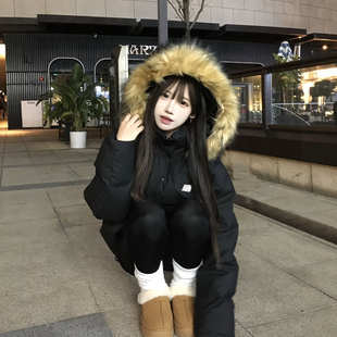 美式复古黑色高级感pu皮棉服女2025冬季新款宽松棉衣情侣加厚外套