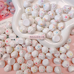 迷你立体猫咪小包子diy仿真树脂配件手机壳手工发夹头绳饰品材料