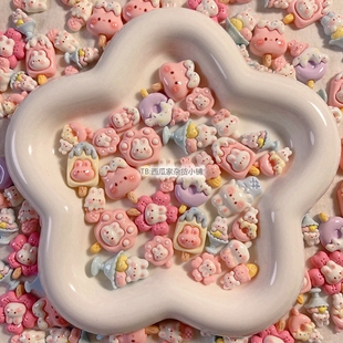 高亮树脂配件DIY手机壳奶油胶手工发夹材料兔子冰棒冰淇淋迷你款