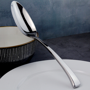 不锈钢勺子316食品级大分餐勺长把高级感喝汤勺子成人馄饨勺子