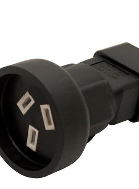 WA-0139灰色电源转换插头三横C19 16A插座UPS接口转国标3脚三项口