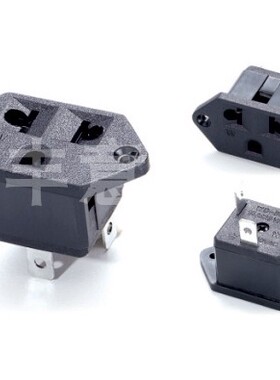 供应AC电源插座 美式美标插座带耳朵 欧式插座 带螺丝孔WD-601-1