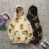 Spring Tide ins men and women lovers Hooded Sweater Easy Lazy wind Sunflower flowers and plants Long sleeve jacket coat