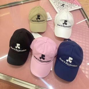 restandrecreation帽子RR字母刺绣棒球帽男女遮阳休闲鸭舌帽