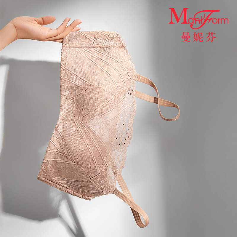 曼妮芬防走光无钢圈抹胸文胸