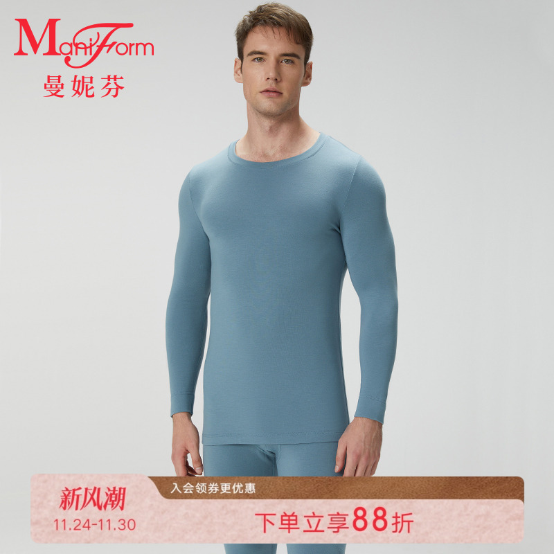 男士长袖羊毛秋衣曼妮芬